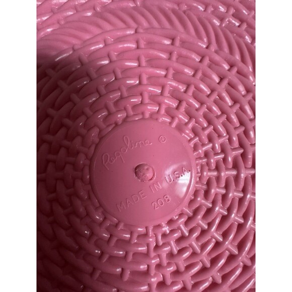 Vintage Plastic Weave Picnic Plates Lot Of 4 By Recline - Picture 6 of 9